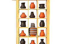 Terracotta Tales | Terracotta Pottery Art - Miniature Wall Art Frame - E