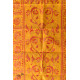  Kantha Silk Stole - Embroidered Yellow