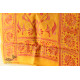  Kantha Silk Stole - Embroidered Yellow