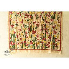 Pushparam . पुष्पारम | Kantha Tussar Silk Dupatta ~ Bamboo Embroidered