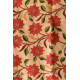 Kantha Tussar Silk Hand Embroidered Dupatta ~ Red Flowers All Over