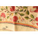 Kantha Tussar Silk Dupatta ~ Hibiscus Flowers Embroidered