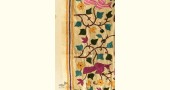 Kantha Tussar Silk Stole - Myna Bird Embroidered