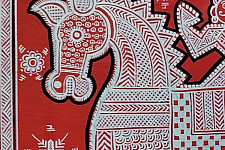 Mandana Art - Painting ~ Horse  ( 11 x 14 inch)