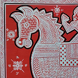 Mandana Art - Painting ~ Horse  ( 11 x 14 inch)