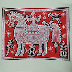 Mandana Art - Painting ~ Horse  ( 11 x 14 inch)