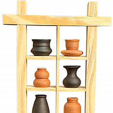 Terracotta Tales | Terracotta Pottery Art - Miniature Wall Hanging Frame
