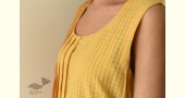 shop Handloom Yellow Shaded Self Checks Dress