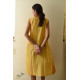 shop Handloom Yellow Shaded Self Checks Dress