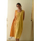 shop Handloom Yellow Shaded Self Checks Dress