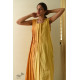 shop Handloom Yellow Shaded Self Checks Dress