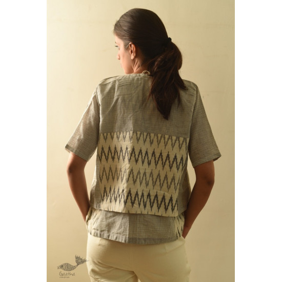 shop Ikat Handloom Checks Shrug