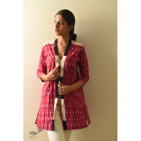 shop Ikat Handloom Long Shrug - Red