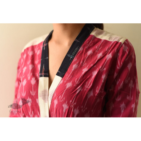 shop Ikat Handloom Long Shrug - Red