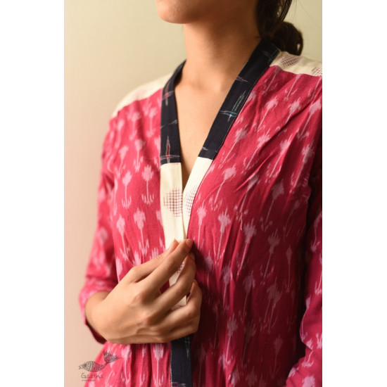 shop Ikat Handloom Long Shrug - Red