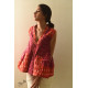 shop Ikat Handloom Cotton Shrug - Red & Orange