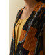 shop Ikat Handloom Long Cotton Reversible Shrug - Riverside Solid Black