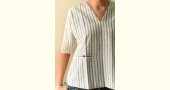 shop Off White Stripes ~ Handloom Cotton Short Top