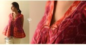shop Ikat Handloom Cotton Shrug - Red & Orange