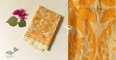 Pushparam . पुष्पारम | Kantha Silk Stole ~ Flowers Embroidered