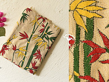 Pushparam . पुष्पारम | Kantha Tussar Silk Dupatta ~ Bamboo Embroidered