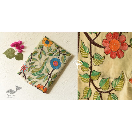  Kantha Silk dupatta- Embroidered