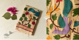 Pushparam . पुष्पारम | Kantha Tussar Silk Stole ~ Hand Embroidered