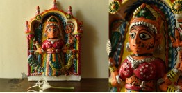 Molela | Mitti Ki Murti - Handmade Terracotta Plaques - Goddess with Peacock