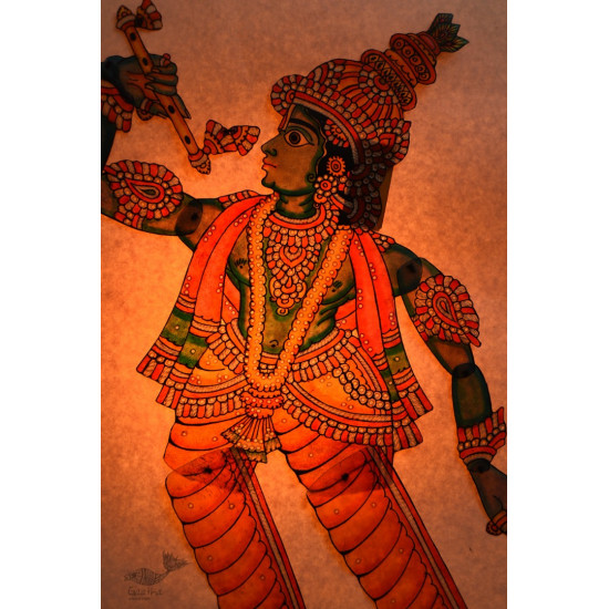 shop handmade leather puppet - krishna