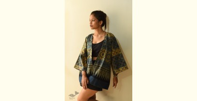 Kimono | Reversible Ajrakh Block Printed & Denim Kimono / Jacket