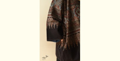 Kimono | Cotton Ajrakh Printed Jacket - Denim Reversible Kimono