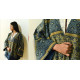 shop Ajrakh Block Printed & Denim Jacket - Reversible