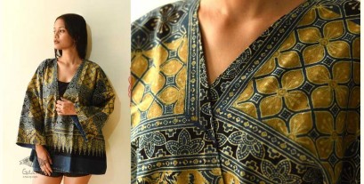 Kimono | Reversible Ajrakh Block Printed & Denim Jacket / Kimono