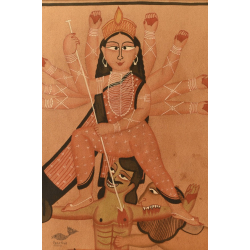 Kalighat Painting | Ma Durga