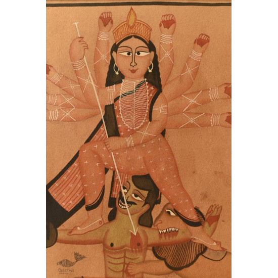 goddess durga canvas paintin kalighat