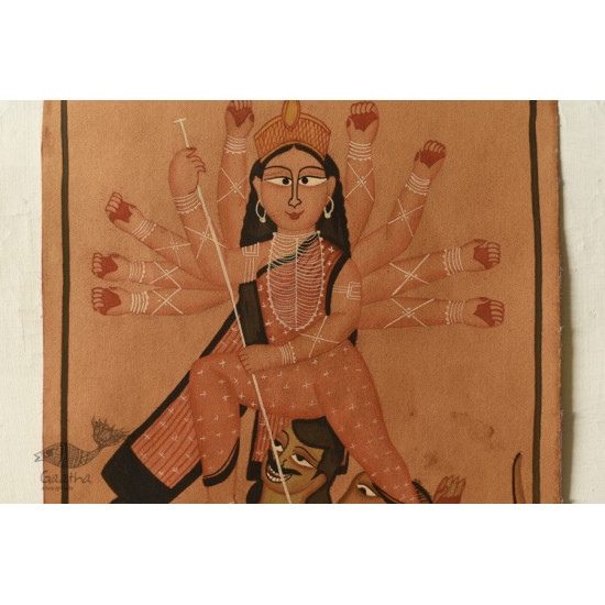 goddess durga canvas paintin kalighat