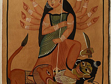 Kalighat Painting | Mahishasur Mardani