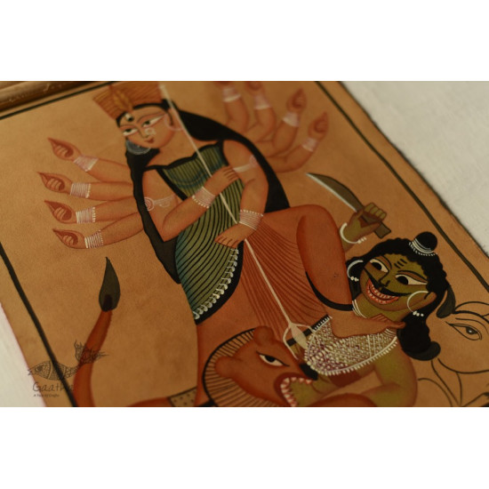 Kalighat Painting | Mahishasur Mardani