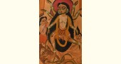 kalighat canvas painting - Goddess kali