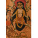 kalighat canvas painting - Goddess kali