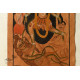 kalighat canvas painting - Goddess kali