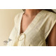 shop Off White Pure Cotton ~ Handwoven Self Checks Top