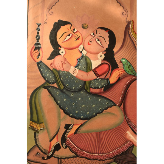 Godess Kali Kalighat Painting - The Bengali Couple