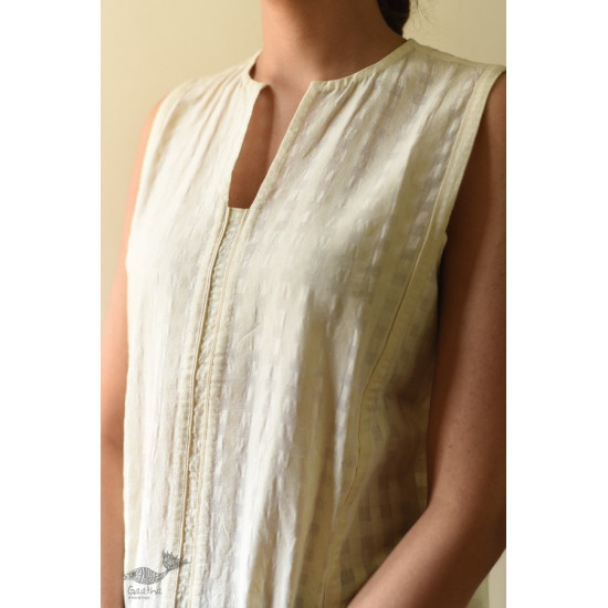 shop Handwoven Pure Cotton ~ Off White dress