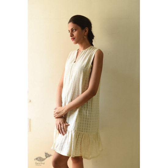 shop Handwoven Pure Cotton ~ Off White dress