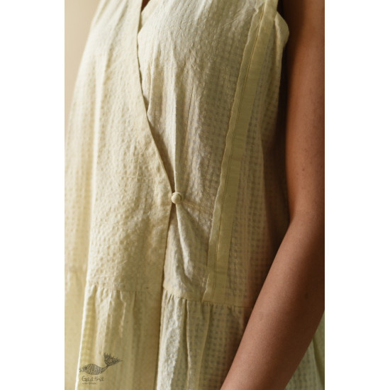 shop Off White Pure Cotton ~ Handwoven Self Checks Top