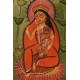 original kalighat painting gauri with ganesh