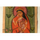 original kalighat painting gauri with ganesh