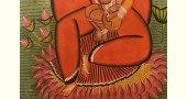 original kalighat painting gauri with ganesh
