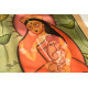 original kalighat painting gauri with ganesh